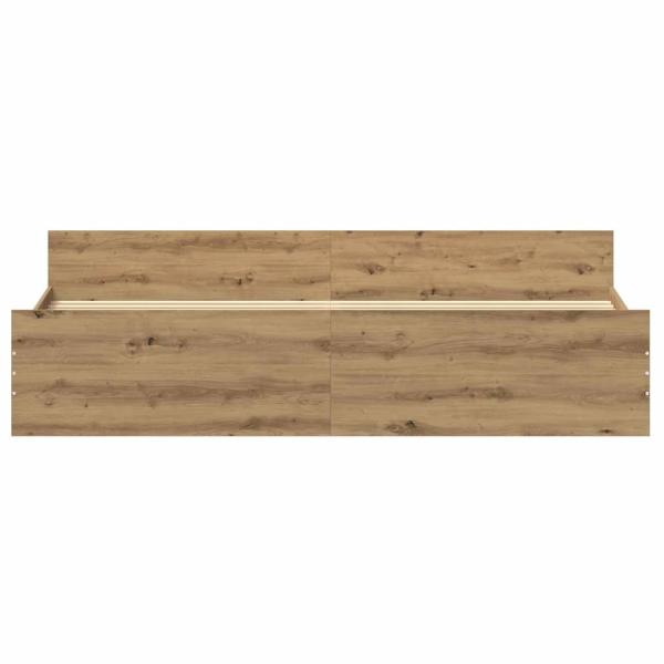 Bettrahmen Artisan-Eiche 203 x 203 x 50 cm Holzwerkstoff