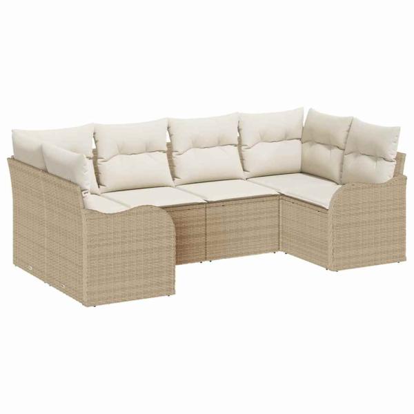 Gartensofa-set Beige Poly-Rattan