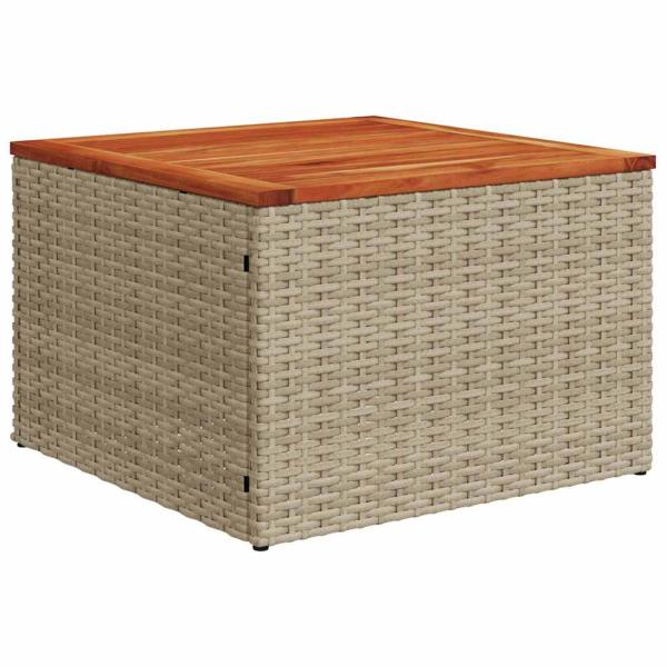 Gartensofa-set 7 stk. Beige Poly-Rattan