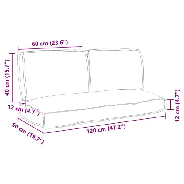 Kissenset Oxford-Stoff Creme 120 x 50 x 52 cm