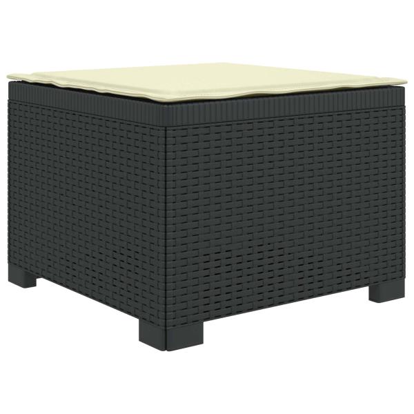 4-Sitzer Garten Sofa mit Kissen Rattan Look PP Anthrazit