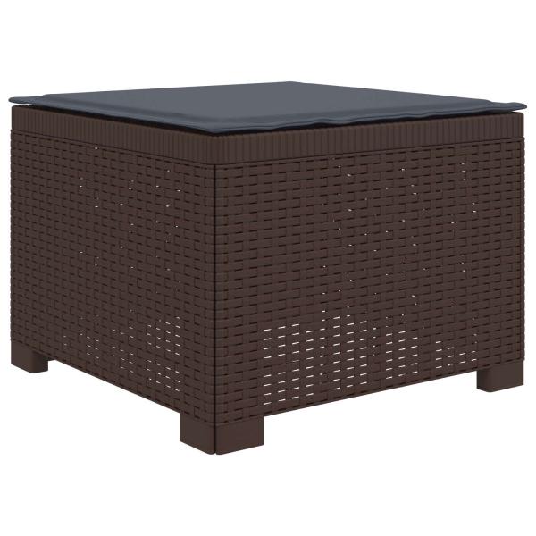 4-Sitzer Garten Sofa mit Kissen Rattan Look PP Braun