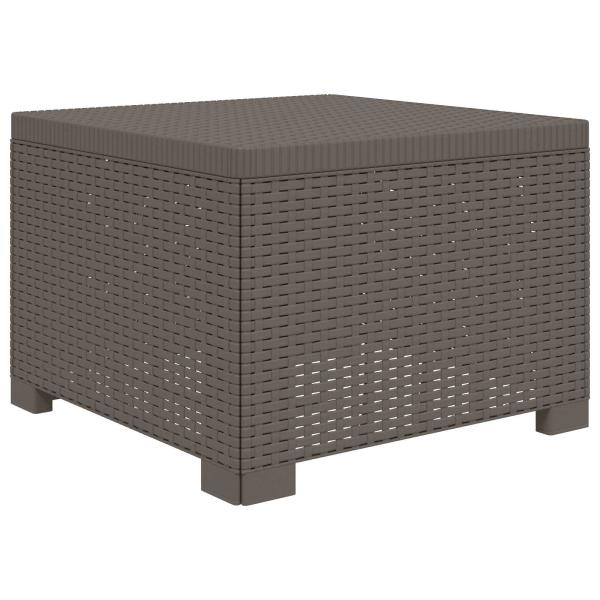 5-Sitzer Gartensofa Rattan-Look PP Hellgrau