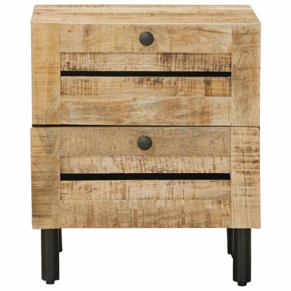 Nachttisch Natur 40 x 33 x 46 cm Massivholz Mango