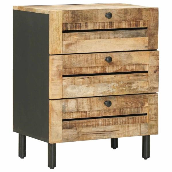 Nachttisch Natur 50 x 33 x 62 cm Massivholz Mango