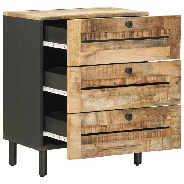 Nachttisch Natur 50 x 33 x 62 cm Massivholz Mango