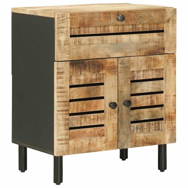 Nachttisch Natur 50 x 33 x 60 cm Massivholz Mango