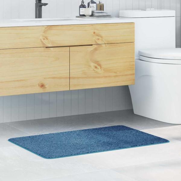 ARDEBO.de - Rutschfeste Badmatte Blau 60 x 90 cm PP