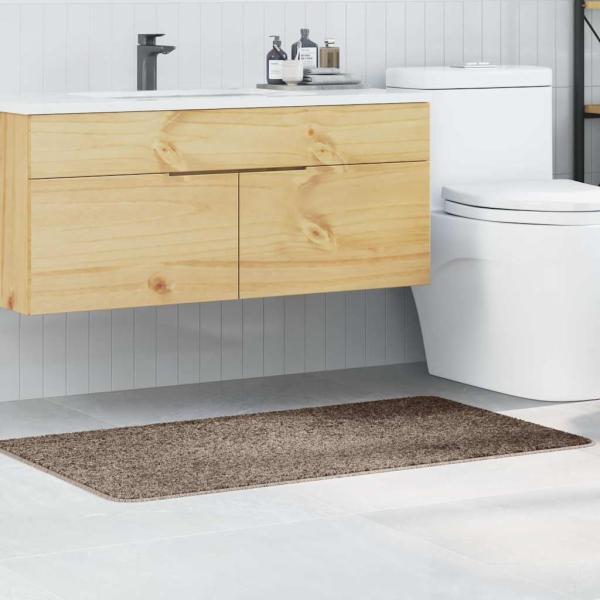 ARDEBO.de - Rutschfeste Badmatte Braun 70 x 120 cm PP