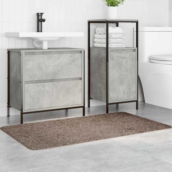 Rutschfeste Badmatte Braun 70 x 120 cm PP