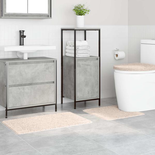 Anti-Rutsch Badematten-Set 3 stk. Creme 50 x 80 cm PP