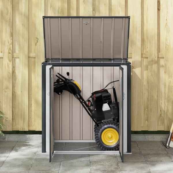Gartenlagerbox Schwarz 101,5 x 57 x 100,5 cm Stahl