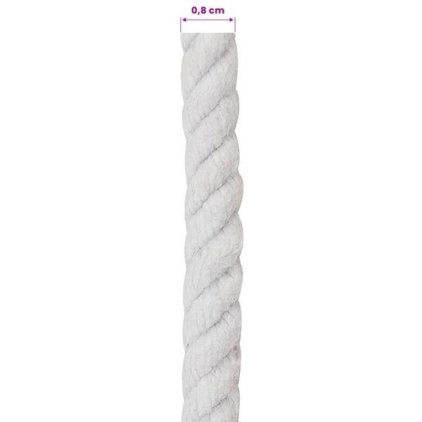 Baumwollseil 8 mm 500 m Weiß 100% Baumwolle