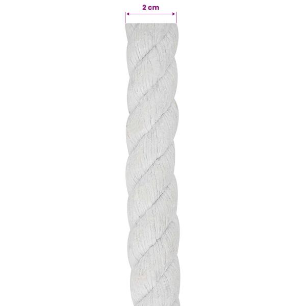 Baumwollseil 20 mm 25 m Weiß 100% Baumwolle