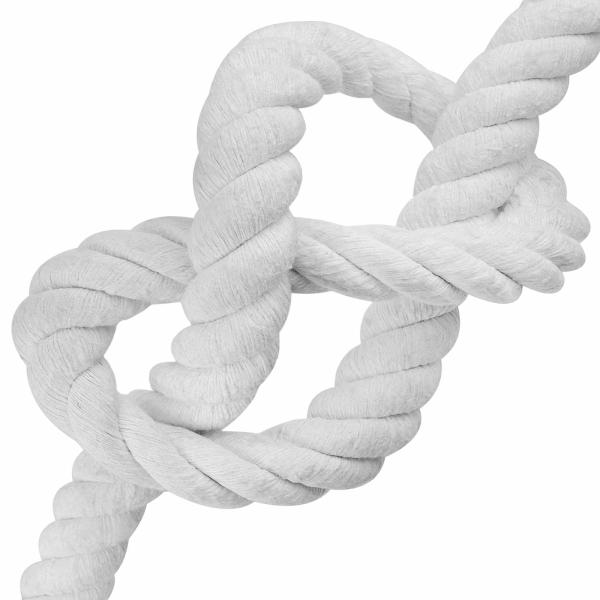 Baumwollseil 40 mm 25 m Weiß 100% Baumwolle