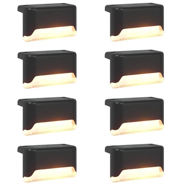 Außen Solarlichter mit Erdnagel 8 Stk. Warmes Weiß 4,5 cm