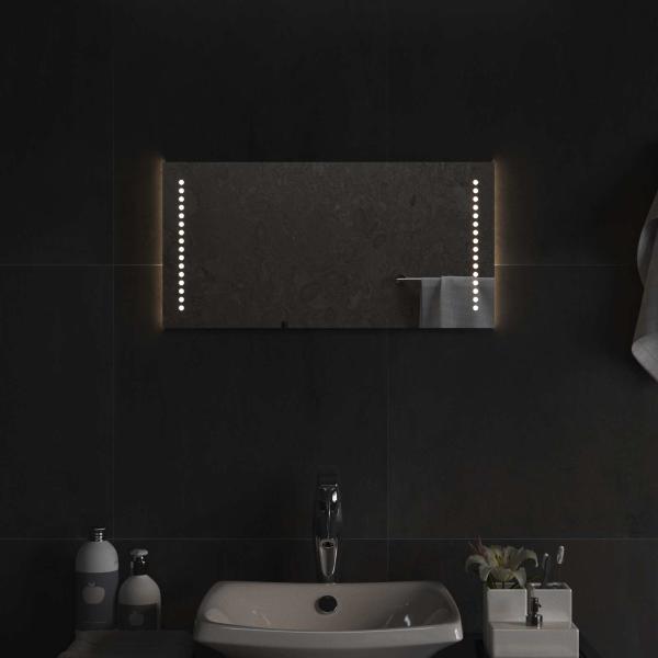 LED-Badezimmerspiegel Transparent 60 x 30 cm Gehärtetes Glas
