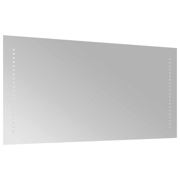 LED-Badezimmerspiegel Transparent 80 x 40 cm Gehärtetes Glas