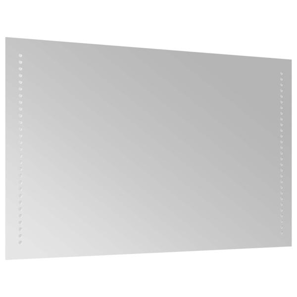 LED-Badezimmerspiegel Transparent 80 x 50 cm Gehärtetes Glas