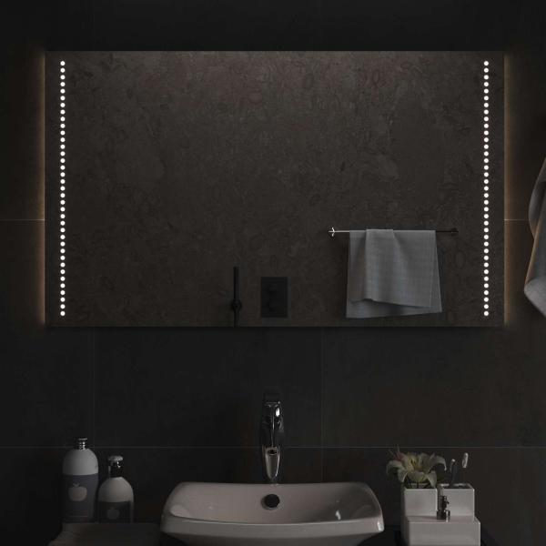 LED-Badezimmerspiegel Transparent 100 x 60 cm Gehärtetes Glas