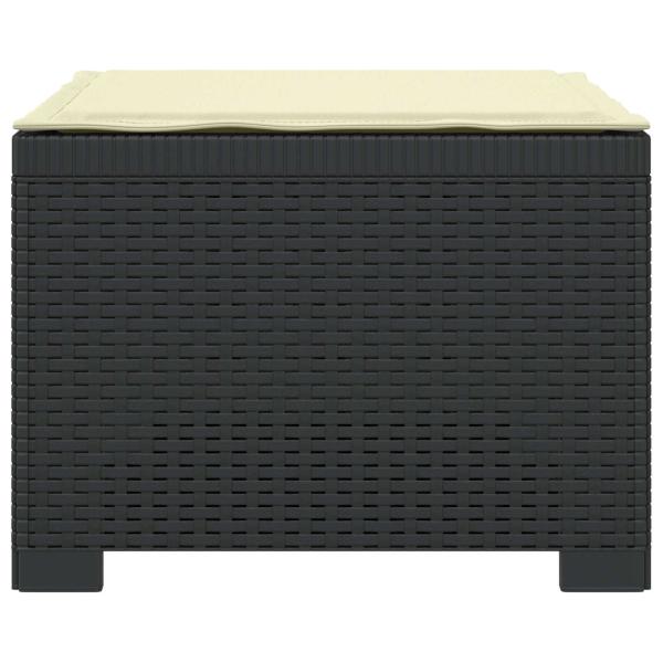 1-Sitzer Garten-Sofa mit Kissen Rattan-Look PP Anthrazit