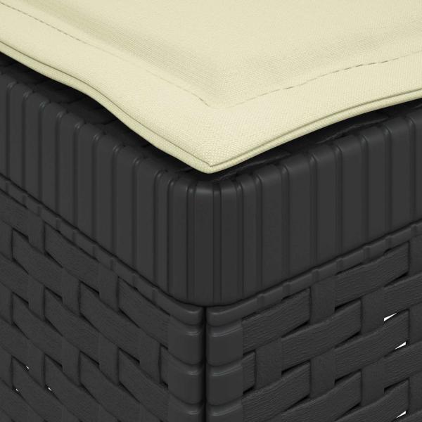 1-Sitzer Garten-Sofa mit Kissen Rattan-Look PP Anthrazit