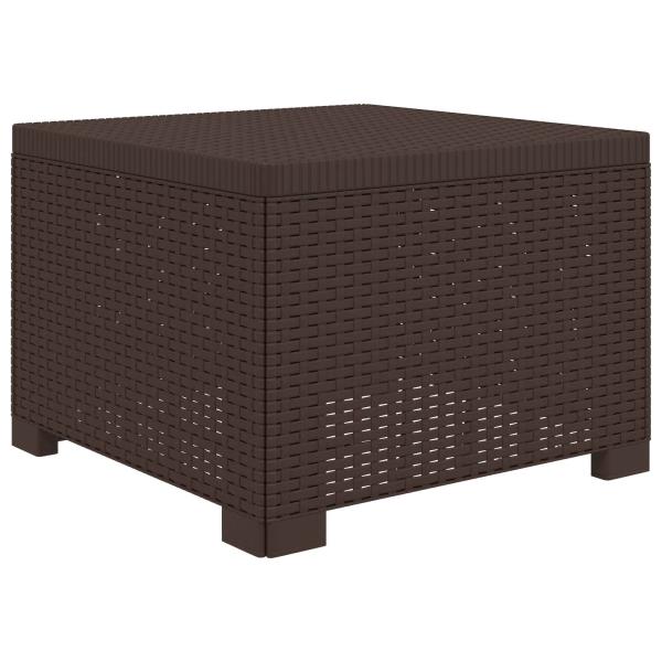 1-Sitzer Garten-Sofa mit Kissen Rattan-Look PP Braun