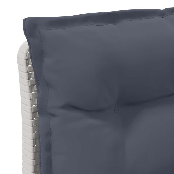 1-Sitzer Garten-Sofa mit Kissen Rattan-Look PP Weiß