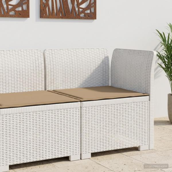 ARDEBO.de - 1-Sitzer Garten-Sofa mit Kissen Rattan-Look PP Weiß