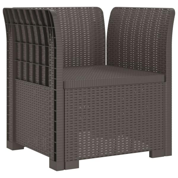 1-Sitzer Sessel Rattan-Look PP Hellgrau