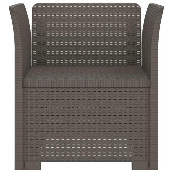 1-Sitzer Sessel Rattan-Look PP Hellgrau