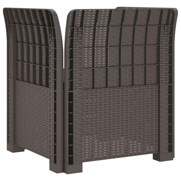 1-Sitzer Sessel Rattan-Look PP Hellgrau