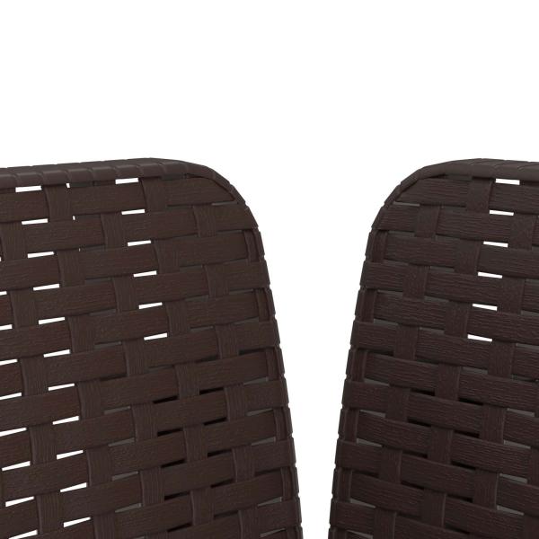 1-Sitzer Sessel mit Kissen Rattan-Look PP Braun