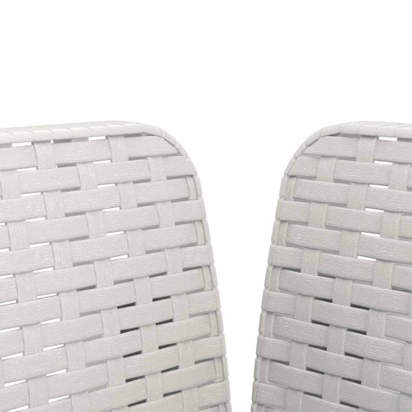 1-Sitzer Sessel mit Kissen Rattan-Look PP Weiß