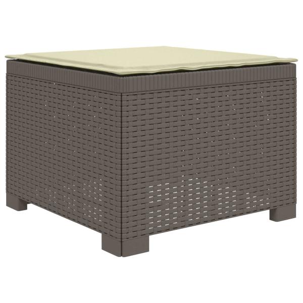 3-Sitzer Garten Sofa mit Kissen Rattan-Look PP Hellgrau