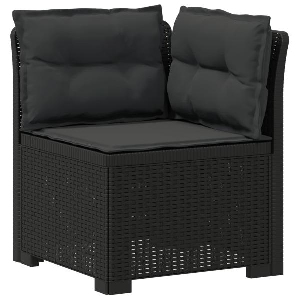 2-Sitzer Garten-Sofa mit Kissen Rattan-Look 2-Sitzer PP