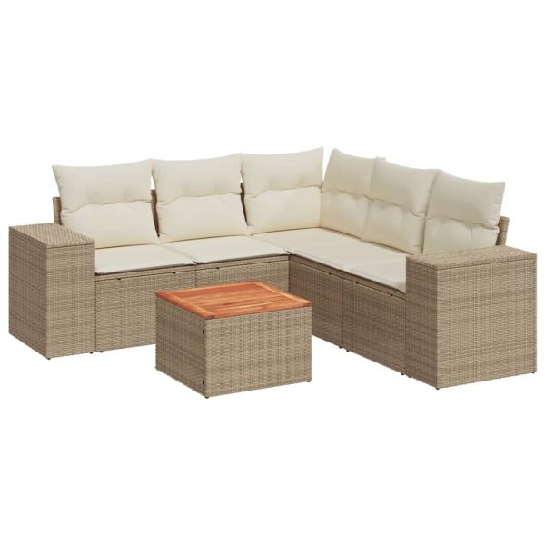 Patio Sofa Set 6-Sitzer Beige