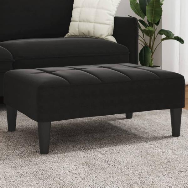 ARDEBO.de - Fu?hocker Schwarz 77x55x31 cm Samt