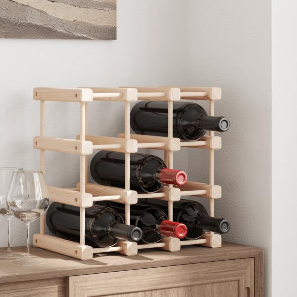ARDEBO.de - Weinregal für 12 Flaschen 36x23x36 cm Massivholz Kiefer