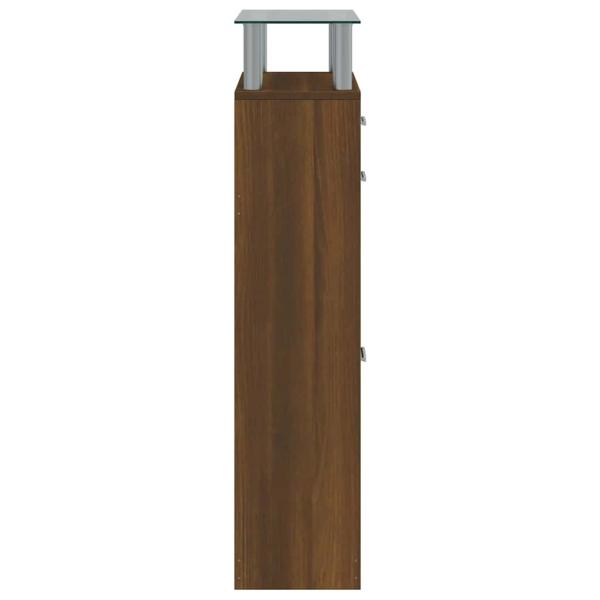 Schuhschrank Braun Eichen-Optik 63x24x104 cm Holzwerkstoff