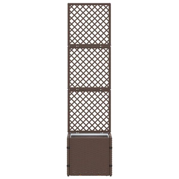Garten-Spalier-Pflanzer Braun 35 x 30 x 135 cm Metall
