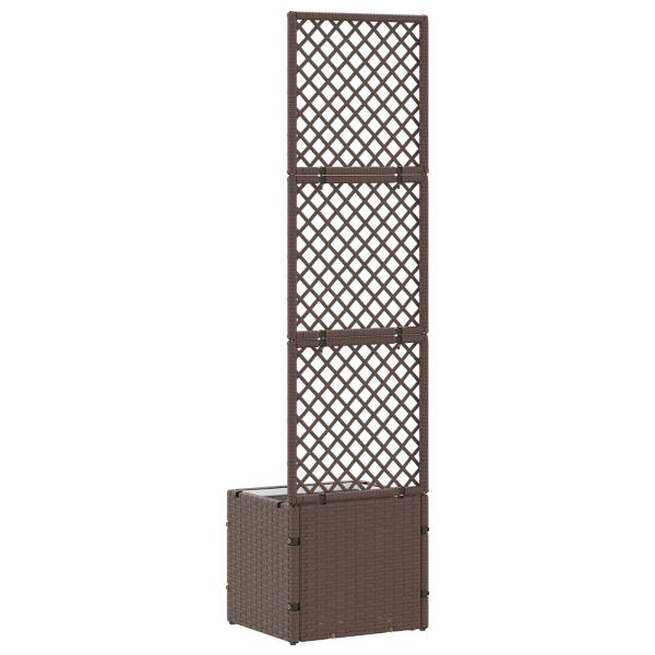 Garten-Spalier-Pflanzer Braun 35 x 30 x 135 cm Metall