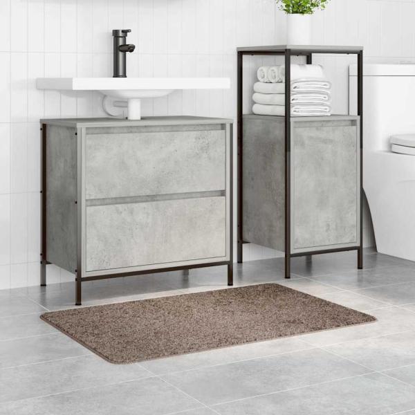 Rutschfeste Badmatte Braun 60 x 90 cm PP