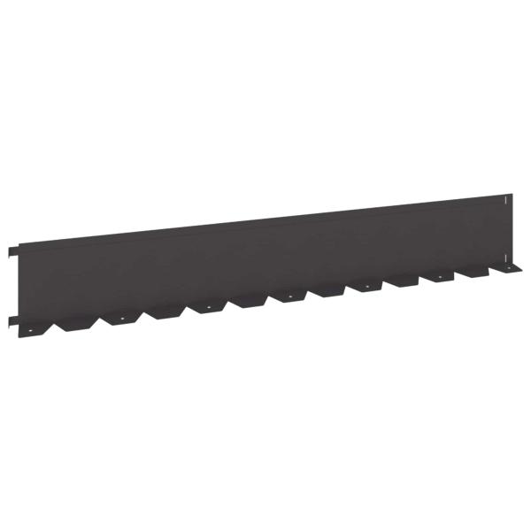 Raseneinfassung 10 stk. 102 x 15 x 4 cm Stahl Schwarz