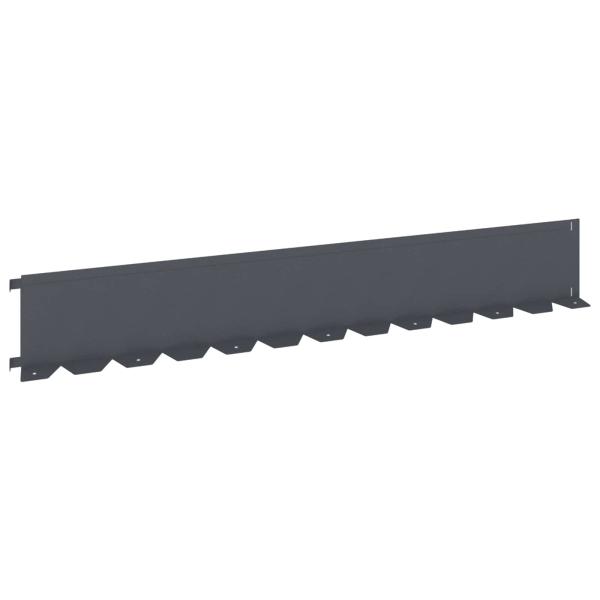 Raseneinfassung 10 stk. 102 x 15 x 4 cm Stahl Anthrazit
