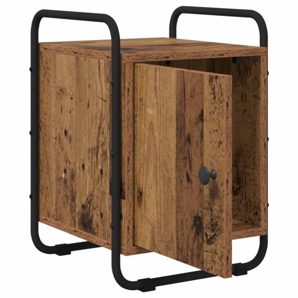Nachttisch 2 Stk. Altholz Holzwerkstoff