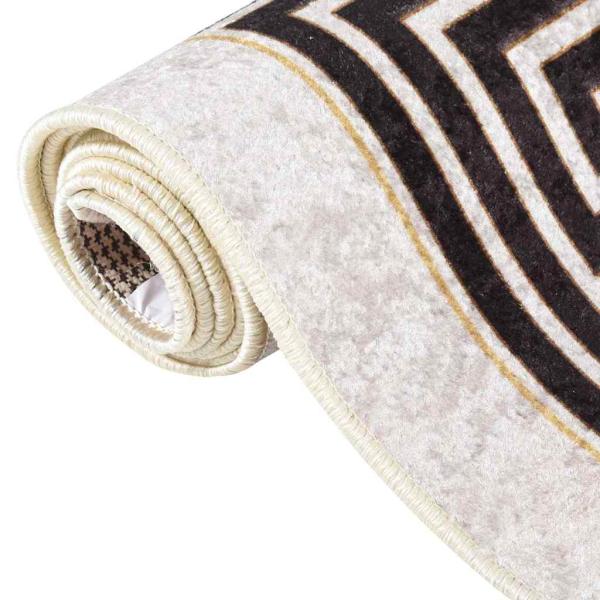 Teppich Waschbar 160x230 cm Hellbeige