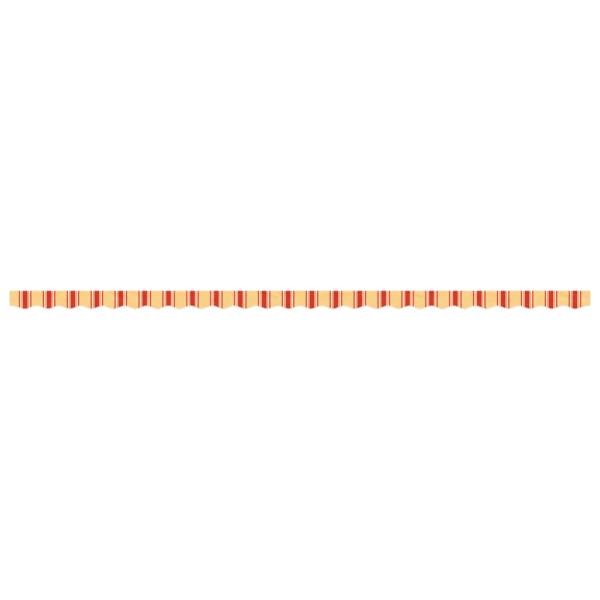 Markisenvolant Gelb und Orange Gestreift 6 m