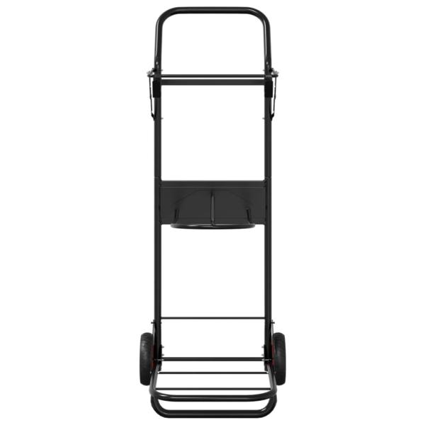 Sattelwagen Klappbar Schwarz Stahl