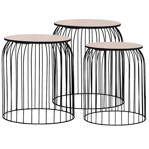 Couchtische 3 Stk. Schwarz